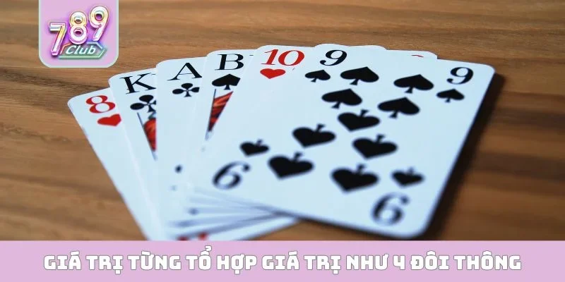 4 Đôi Thông Có Chặt Được Tứ Quý Không? Luật Chơi Mới Nhất Giá trị từng tổ hợp giá trị như 4 đôi thông